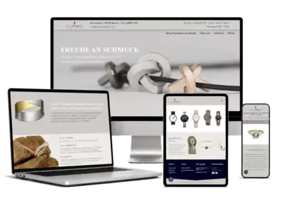 Zeitloses Webdesign für Schmuck und Uhren