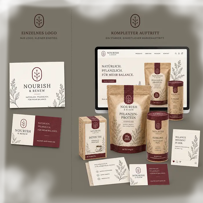 Vergleich zwischen Logoentwicklung und der entwickllung eines Corporate Designs