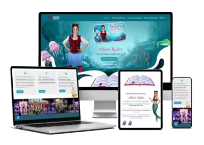Webdesign für das Mitmach-Musical von Aileen Rubin