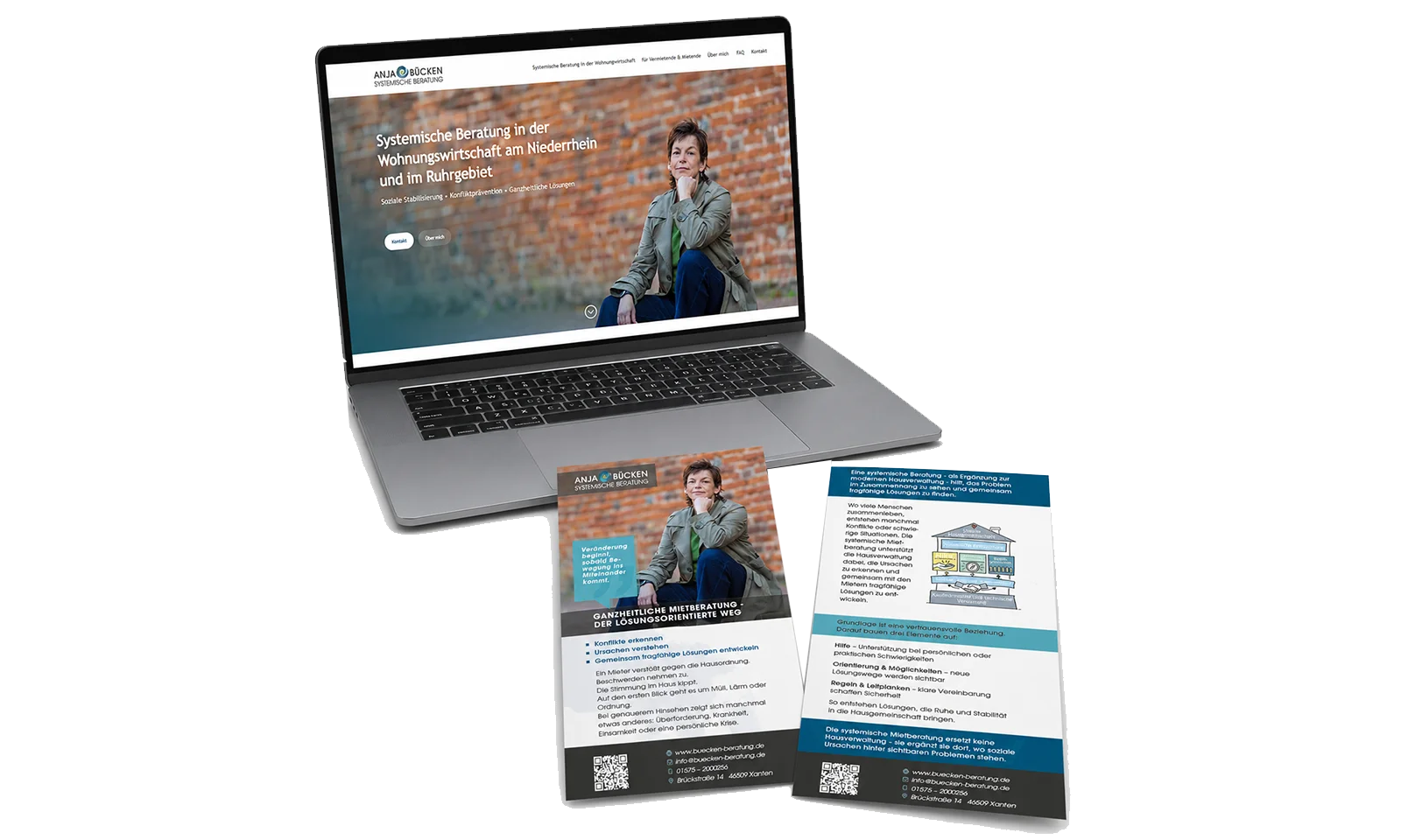 Corporate Design für ein Startup für systemische Beratung aus Xanten Website und Printmedien eines Startups für systemische Beratung aus Xanten