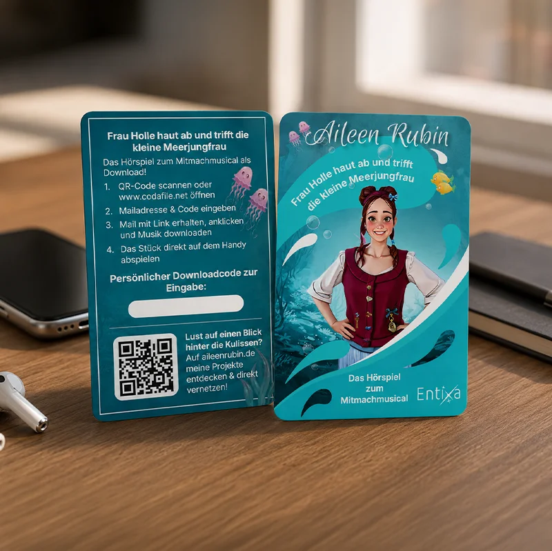 Download-Karte für das Musicalprojekt Aileen Rubin