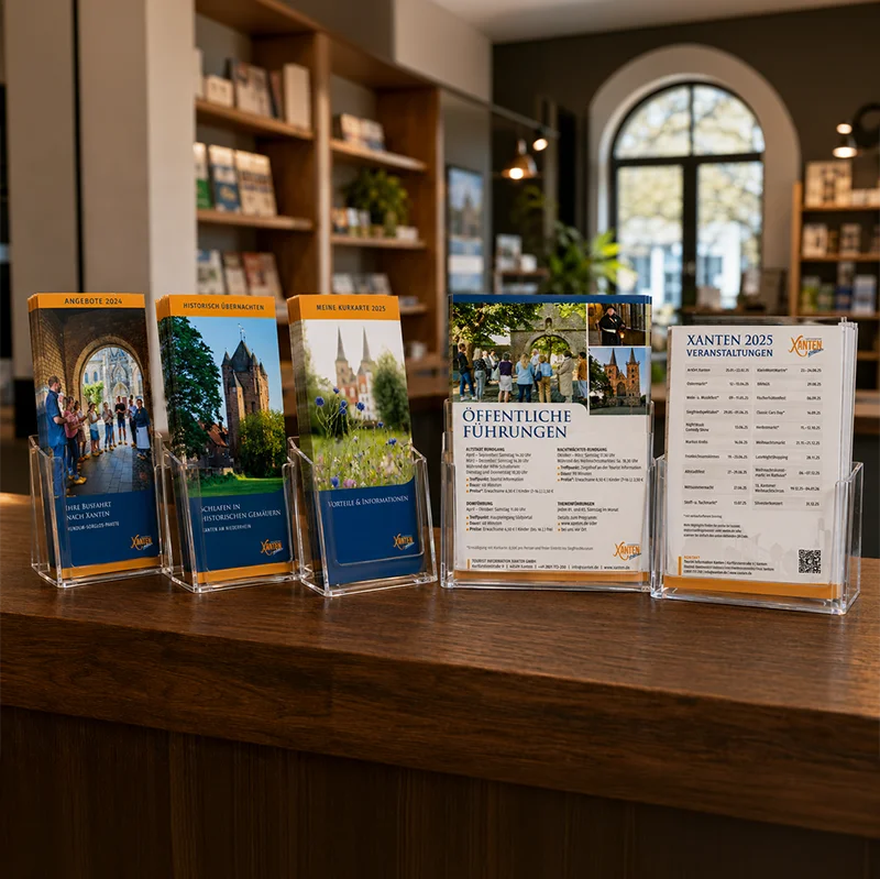 Informationsflyer für die Tourist Information Xanten