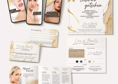Corporate Design, Broschüren und Social Media für einen Beautysalon in Kleve