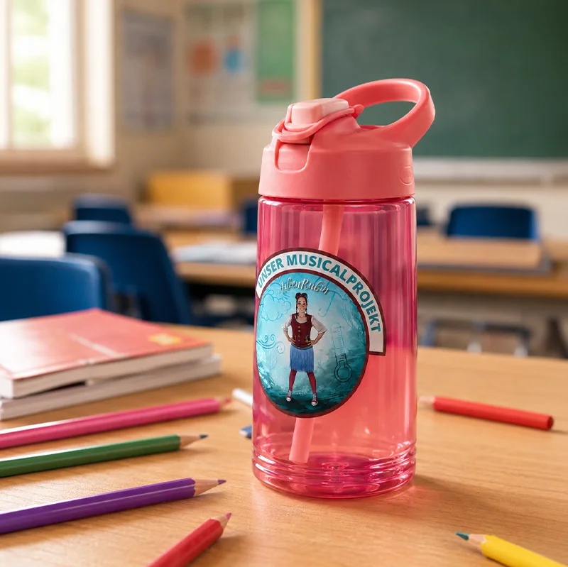 Sticker für das Musicalprojekt Aileen Rubin Aufkleber zum Musicalprojekt Aileen Rubin auf einer Trinkflasche